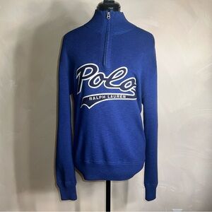 Polo Ralph Lauren Men’s Spell Out 1/4 Zip L/S 100% Cotton Preppy Sweater|Size:S